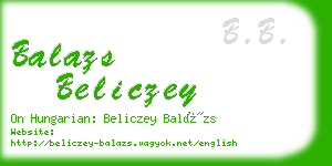 balazs beliczey business card